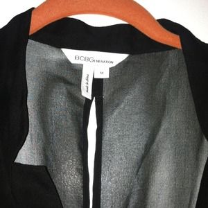 BCBG Sheer Long Sleeve Shorts Romper