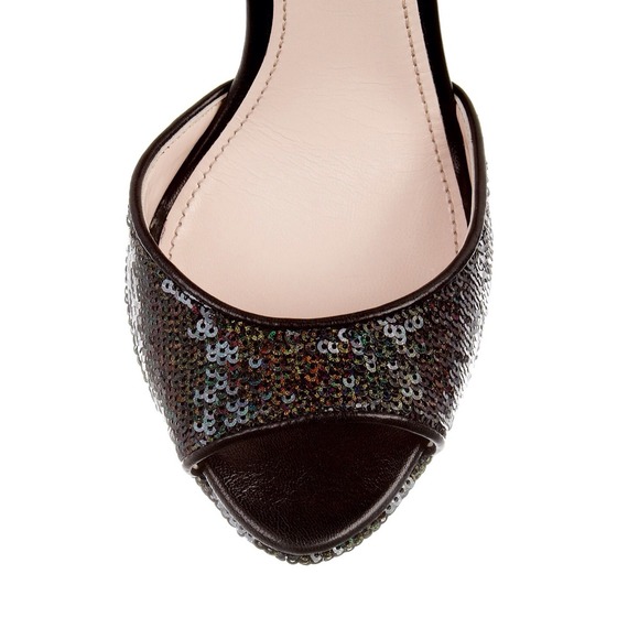 SOLD!! Miu Miu Rainbow Sequin Platform Sandals - Picture 3 of 4