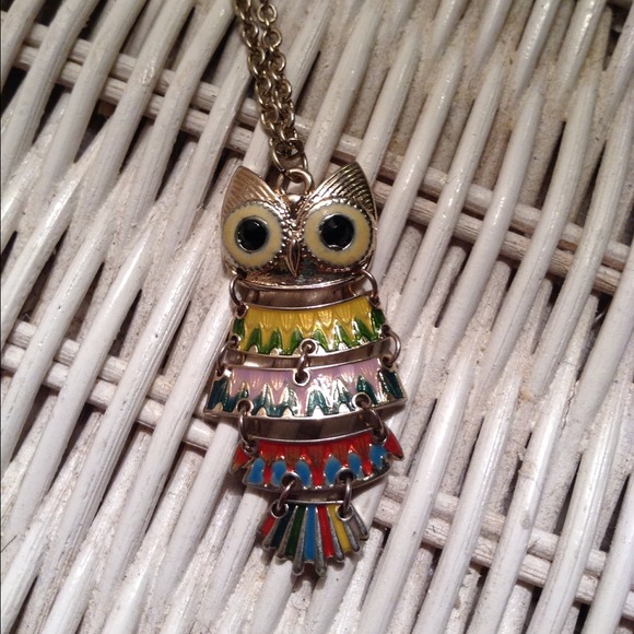 Colored Owl neckalace!