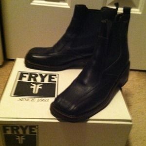 Frye, leather boots.