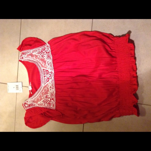 Coral/pink dress top