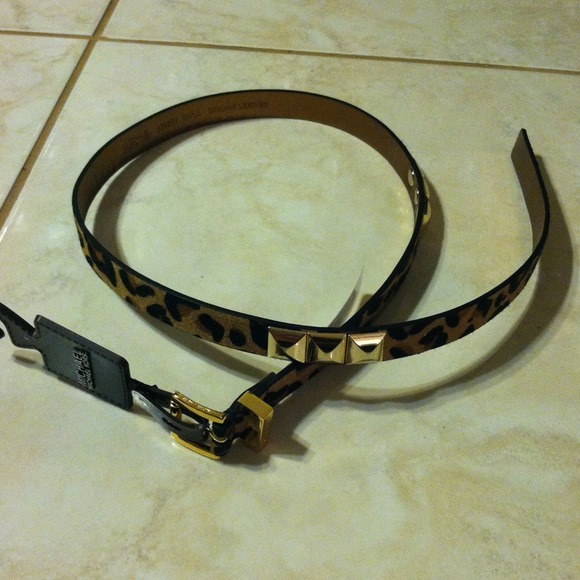 Authentic Leopard print michael kors belt small