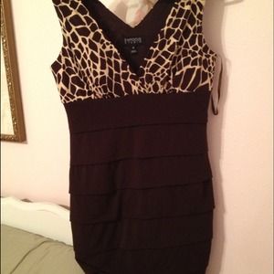Animal print cocktail dress