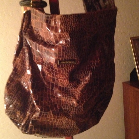 Jimmy Choo large crock hobo