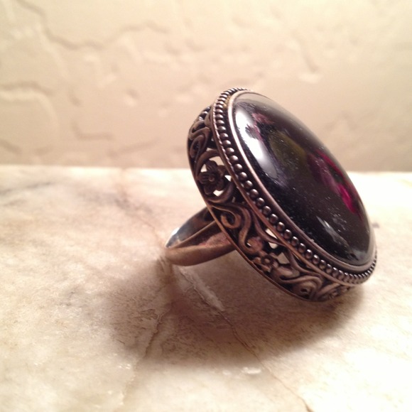 *******SOLD****** Large black and silver ring
