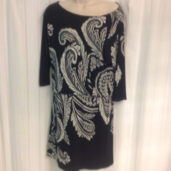 Black/White Paisley Dress by WHBM