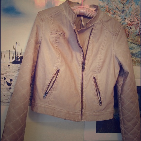 Free People quilted faux leather jacket