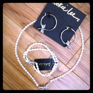 Cookie lee pearl dragonfly set