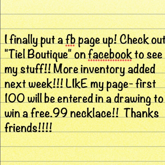 "Tiel Boutique" is now on facebook! Check it out!