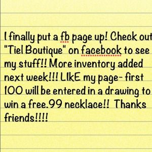 "Tiel Boutique" is now on facebook! Check it out!