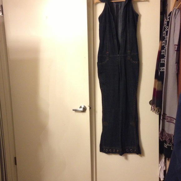 Denim jordache sleeveless cat suit