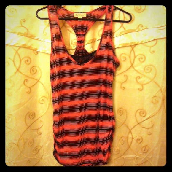💛Sold💛Great Neon Peach and Black RacerBack