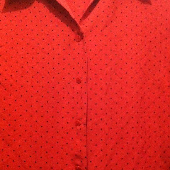 Red Button Up - Picture 2 of 2