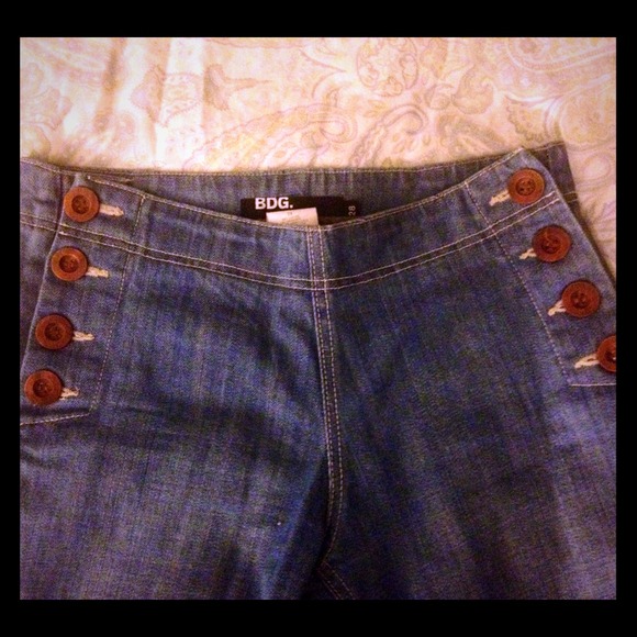 REDUCED! Unique boho denim! Wooden button detail!