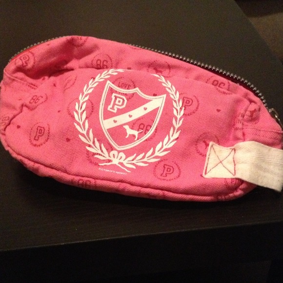 PINK pencil case/makeup bag