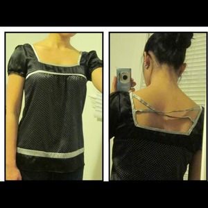 Black and white polka dot shirt