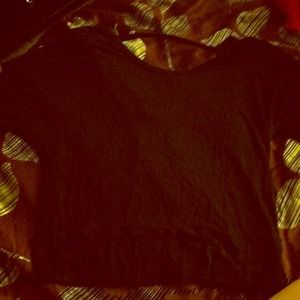 Black medium top with open back