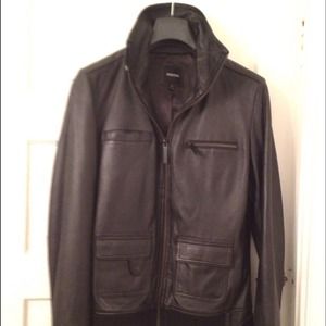 Soft black leather jacket