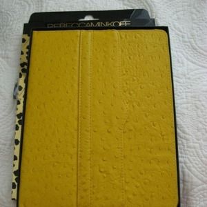 Rebecca Minkoff yellow ostrich iPad easel case
