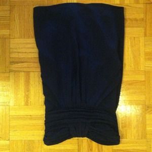 Blue strapless dress