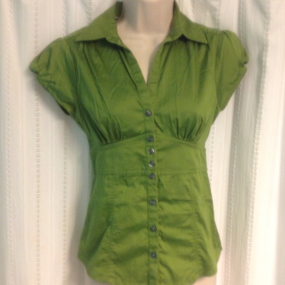 Green Stretchy Dress Top by BR
