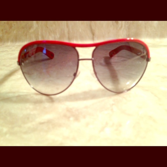 Marc Jacobs red frame aviators- price cut ✂