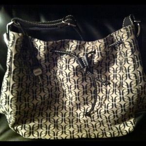 Grey & Black Fossil Shoulder Bag