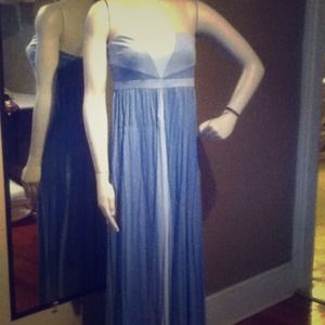 NWT color block blues maxi dress