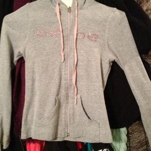 Bebe jacket light grey and pink