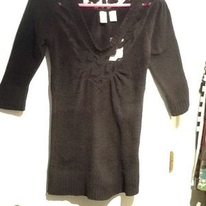 BKE sweater with lace inset