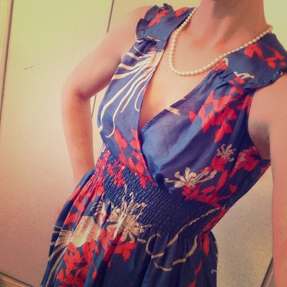 🚀Reserved🚀Flowery silk dress