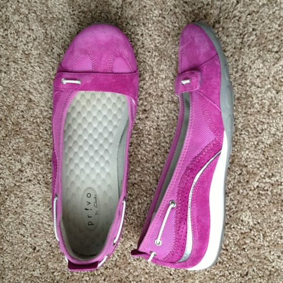Pinkish purple sporty ballet flats