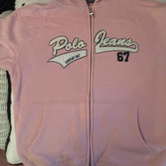Pink polo sweatshirt