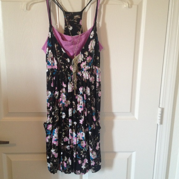 WILL NEGOTIATE. Black Razorback Dress w/flowers