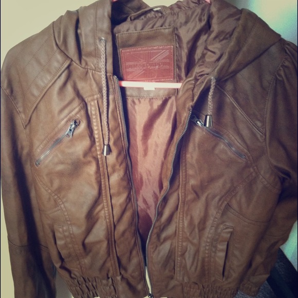 Miss London  Jackets & Blazers - Traded🔴🔴🔴🔴🔴Brown leather jacket.