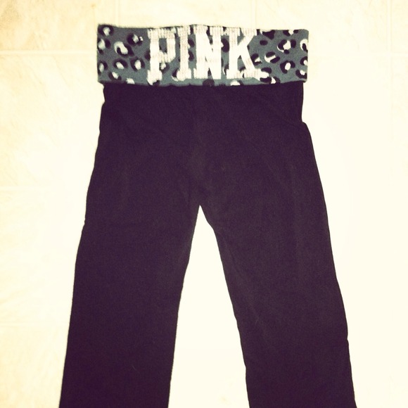 Victoria's Secret PINK Sz S cropped yoga pant gray - Picture 2 of 4