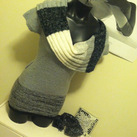 Altered, cowl neck sweater/sweater dress