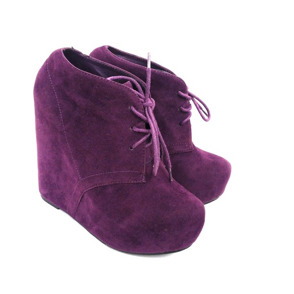 Purple Wedges Heels