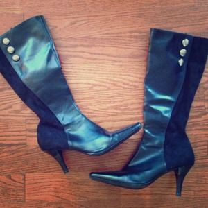 Black heel boots