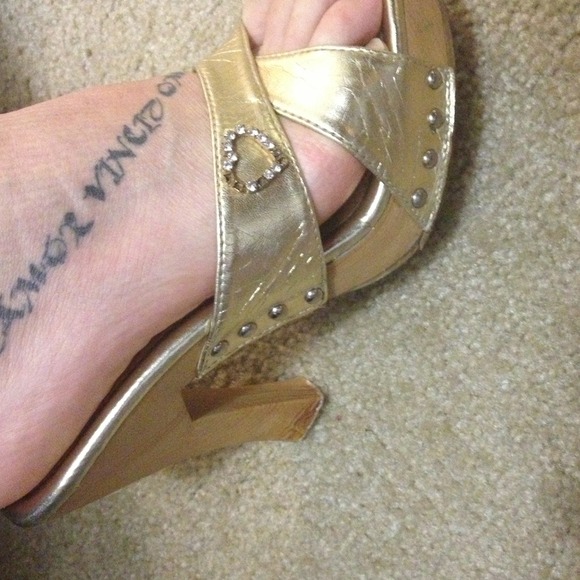 Gold splash Sandals