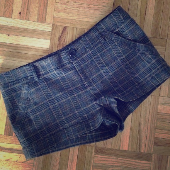 Brown plaid shorts