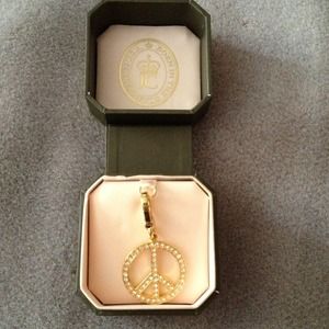 Double sided peace sign juicy couture charm