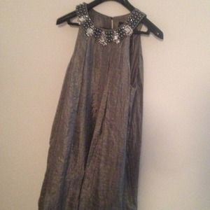 Grey embellished dress