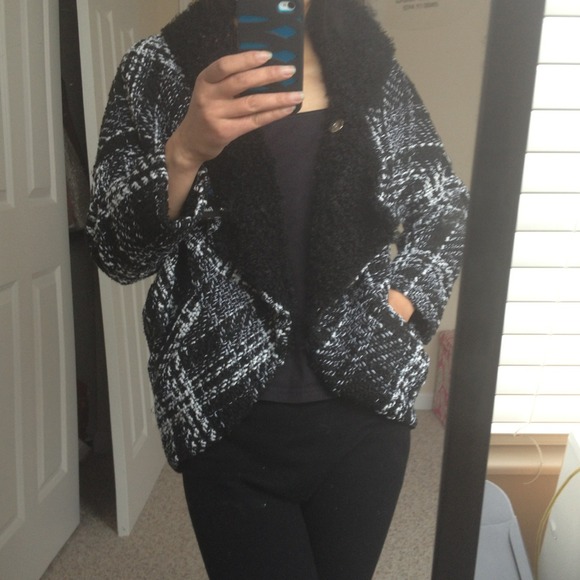 Black &white lazy coat