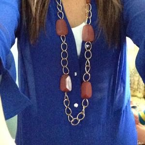 Super cute gold and coral (ish) necklace