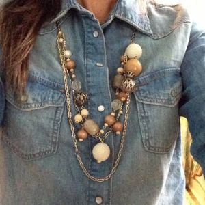 Gold 3 strand necklace