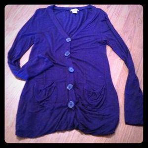 Slouchy navy blue cardigan