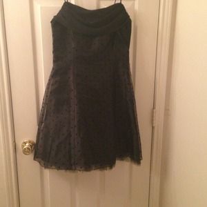 Spaghetti straps polka dot cocktail dress