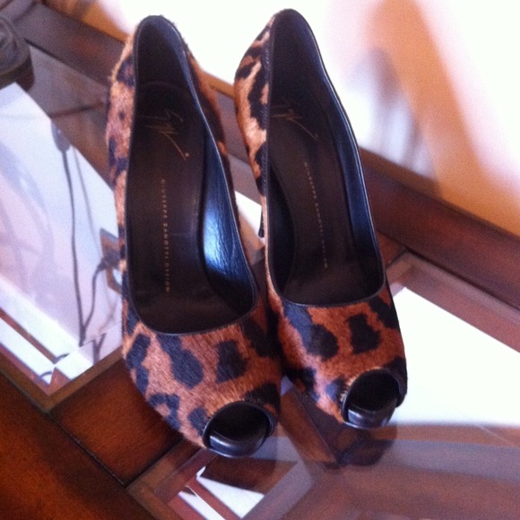 Giuseppe Zanotti Shoes - New Giuseppe Zanotti leopard peep toe heels LOWEST