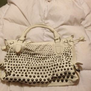 Bundle! White bag, gold clutch, hair piece